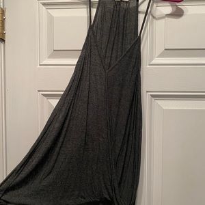 V neck open front tank top